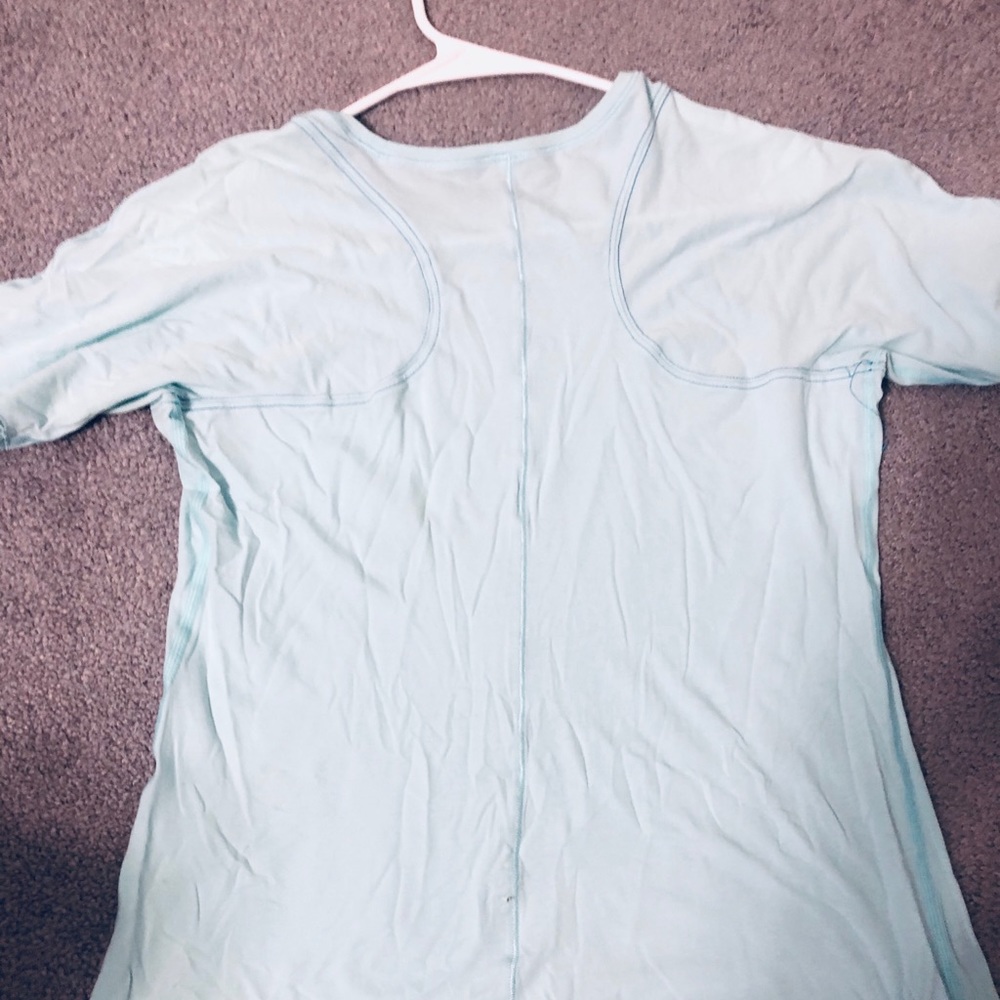 Lululemon shot sleeve top. Very light blue
